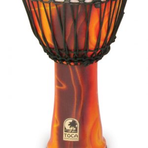 TOCA FIESTA DJEMBE HAND DRUM 10 INCH ORANGE SYNTHETIC LIGHTWEIGHT