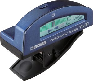 BOSS Roland TU10 BLUE CHROMATIC CLIP ON TUNER ELECTRIC ACOUSTIC BASS GUITAR
