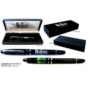 THE BEATLES PREMIUM GIFT PEN SET IN BOX BLACK DROP T & APPLE LOGO