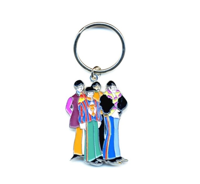 The Beatles English rock band Rubber Key Ring Key Chain 1.25x2.5"