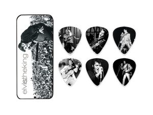 DUNLOP ELVIS THE KING GUITAR PICKS PICK TIN 6x TORTEX PLECTRUMS LTD EDITION