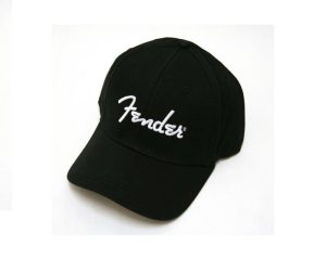 BLACK FENDER GUITAR & AMPLFIER LOGO HAT / BASEBALL CAP MEDIUM