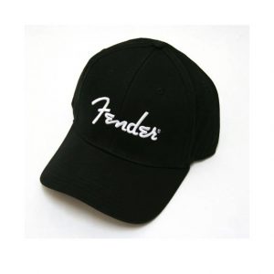 BLACK FENDER GUITAR & AMPLFIER LOGO HAT / BASEBALL CAP MEDIUM