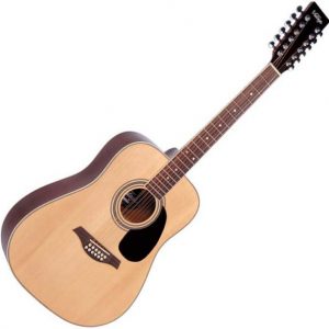 VINTAGE V40012 12 STRING ACOUSTIC GUITAR SOLID SPRUCE TOP