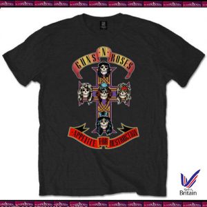 GUNS N ROSES T-SHIRT APPETITE FOR DESTRUCTION XL 100% PURE COTTON MADE IN UK