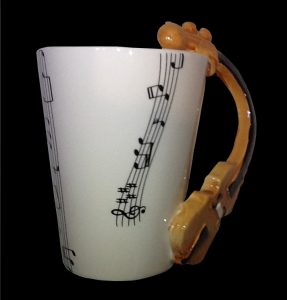 PREMIUM VIOLIN VIOLA with MUSICAL NOTES COFFEE MUG CUP