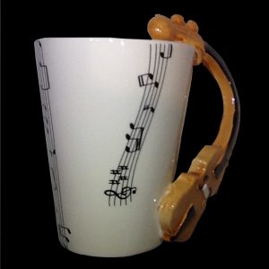 PREMIUM VIOLIN VIOLA with MUSICAL NOTES COFFEE MUG CUP