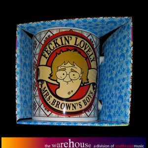 MRS BROWNS BOYS BOXED COFFEE MUG FECKIN LOVELY CERAMIC CUP
