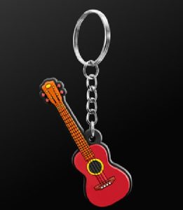 UKULELE GUITAR KEY RING CHAIN GIFT FOR UKE PLAYERS KEYRING KEYCHAIN NEW
