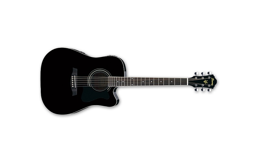IBANEZ V72ECE BLACK ACOUSTIC ELECTRIC GUITAR with BUILT IN TUNER