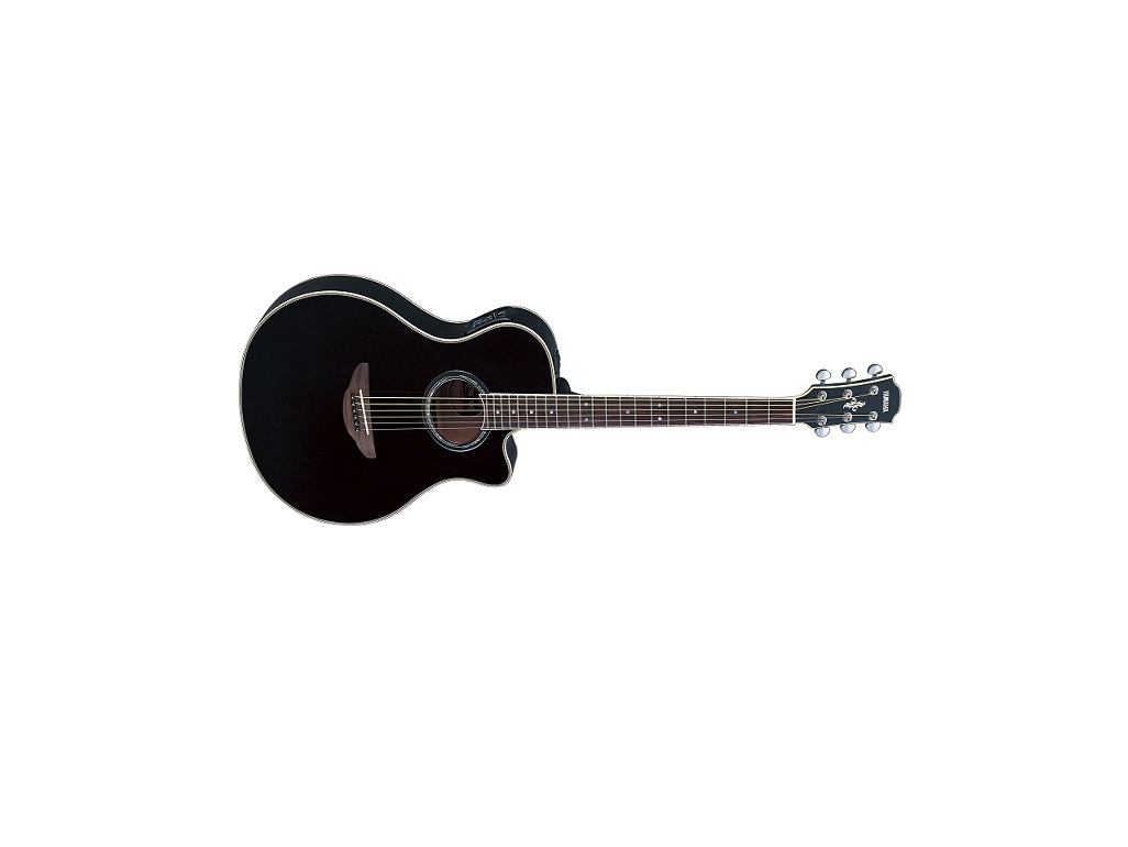 Yamaha APX700 Black Solid Top Acoustic Electric Guitar with Cutaway