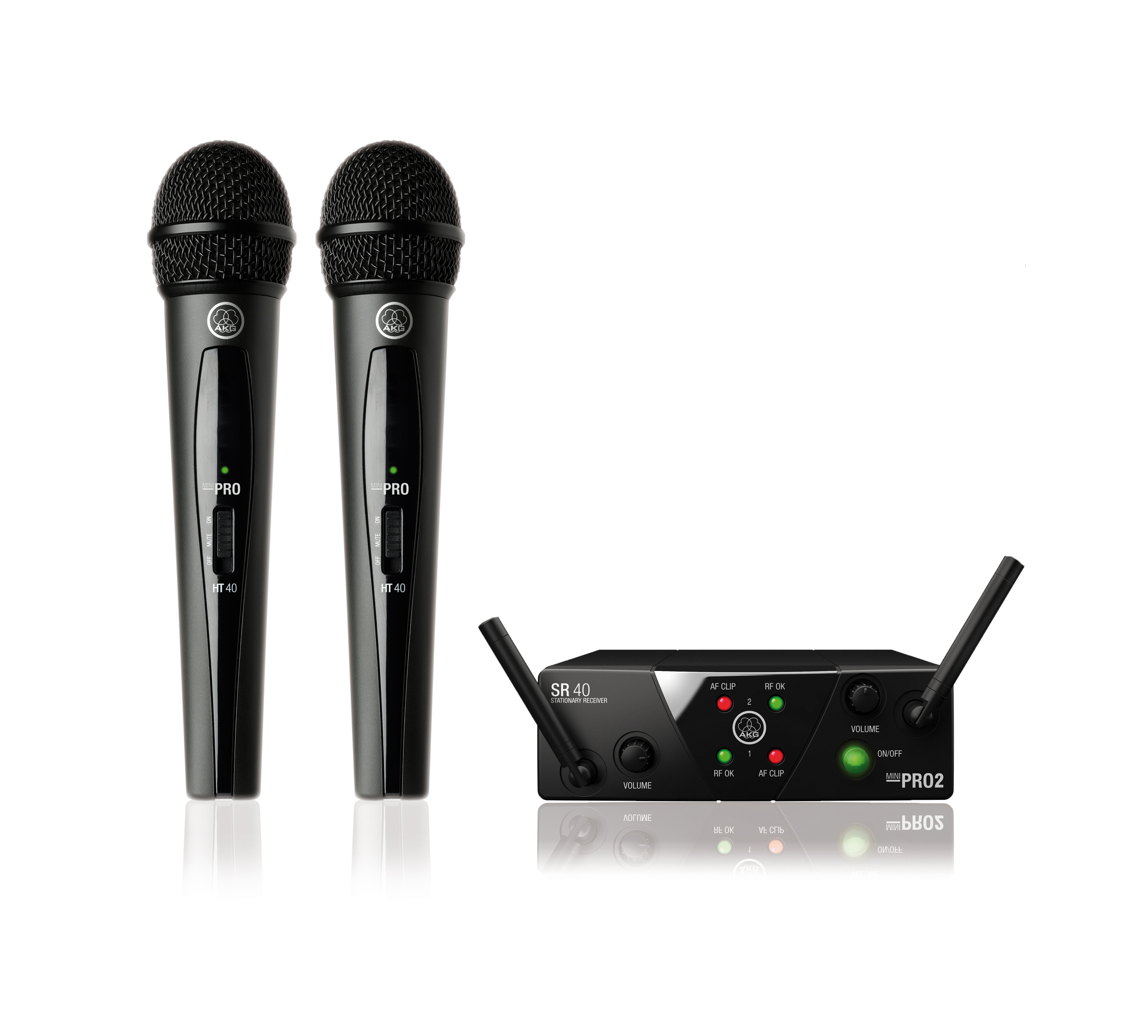 AKG WMS MINI 40 Wireless Microphone System Dual Hand Held