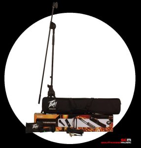 PEAVEY MSP1-J Microphone Pack with Mic, Soft Mic Case, Mic Stand, XLR-Phono Cable, Clip, & Carry Bag