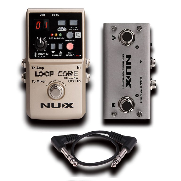NUX Loop Core Deluxe Bundle NUX Looper Pedal with Footswitch and