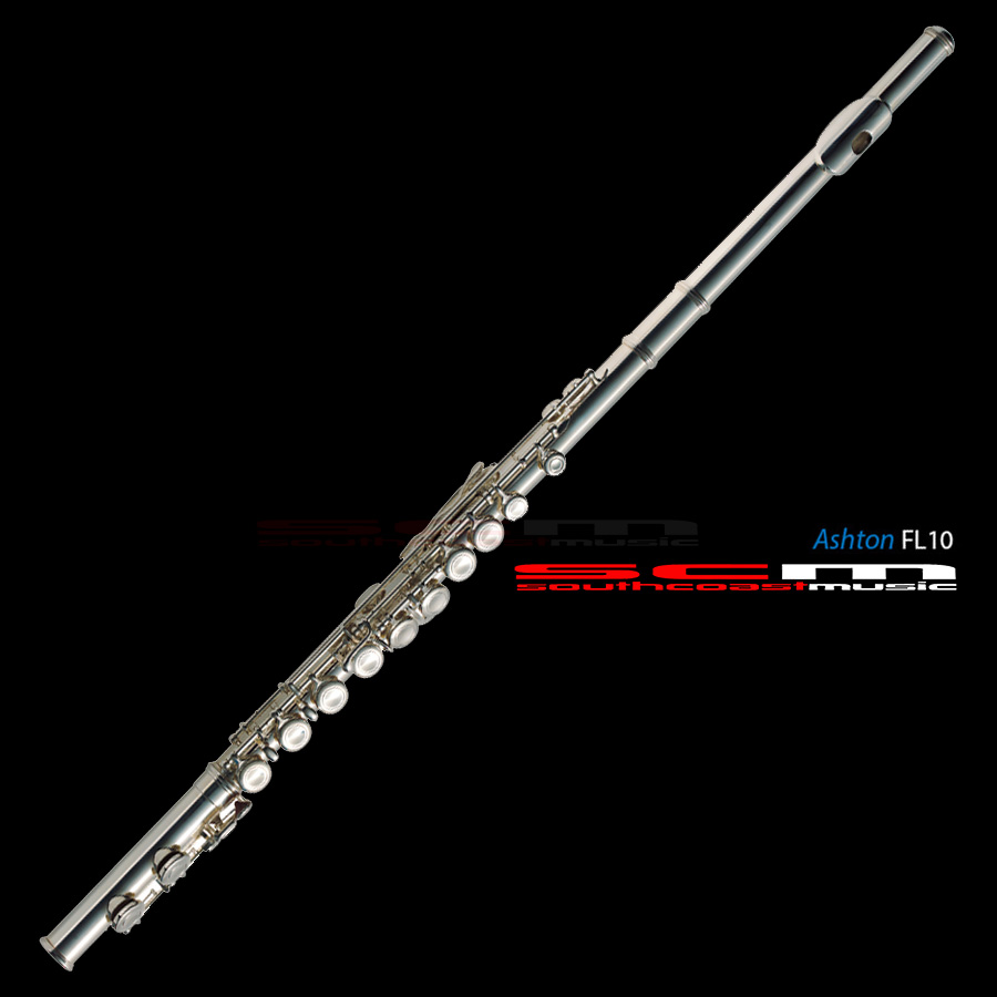 Ashton FL10 silver plated student flute Split-E mechanism with Hard Case & 3 Year Warranty