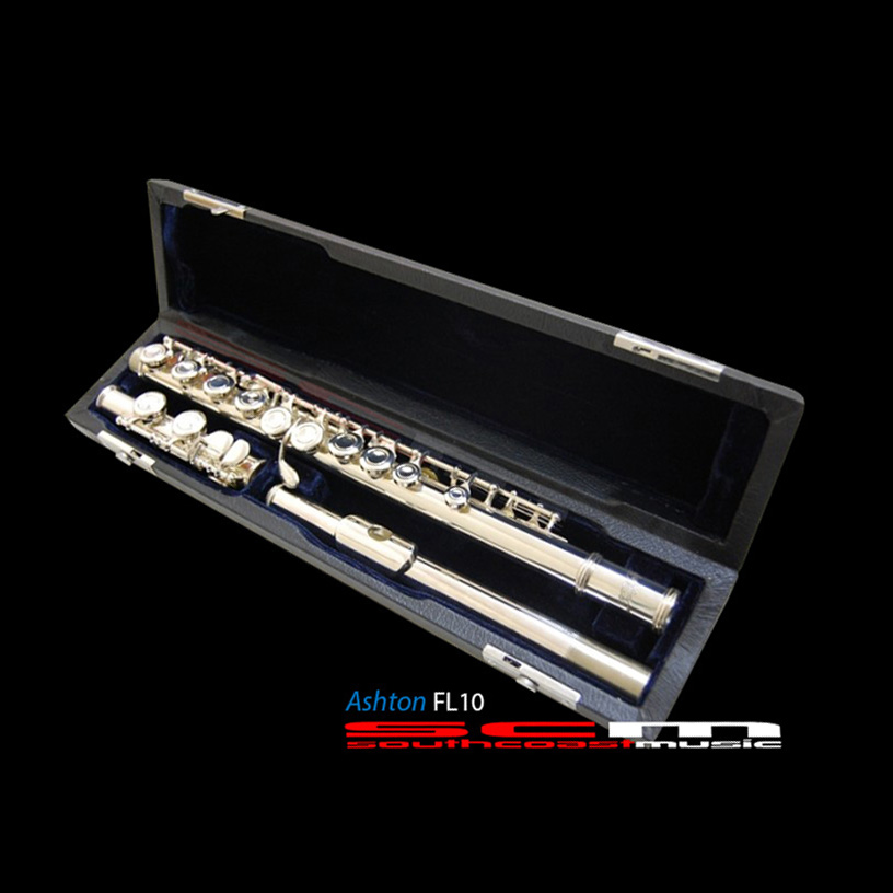 Ashton FL10 silver plated student flute Split-E mechanism with Hard Case & 3 Year Warranty