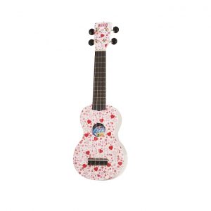 HEART SOPRANO UKULELE WITH GIG BAG MAHALO ART SERIES UKE