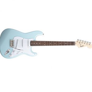 Fender Squier Bullet Strat with Tremolo Solid Body Electric Guitar Daphne Blue Finish