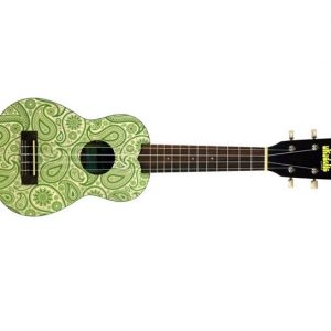 KALA UKADELIC GREEN PAISLEY UKE SOPRANO UKULELE