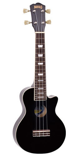 MAHALO SOPRANO BLACK SHAPED LP STYLE UKE ULP1 BK UKULELE