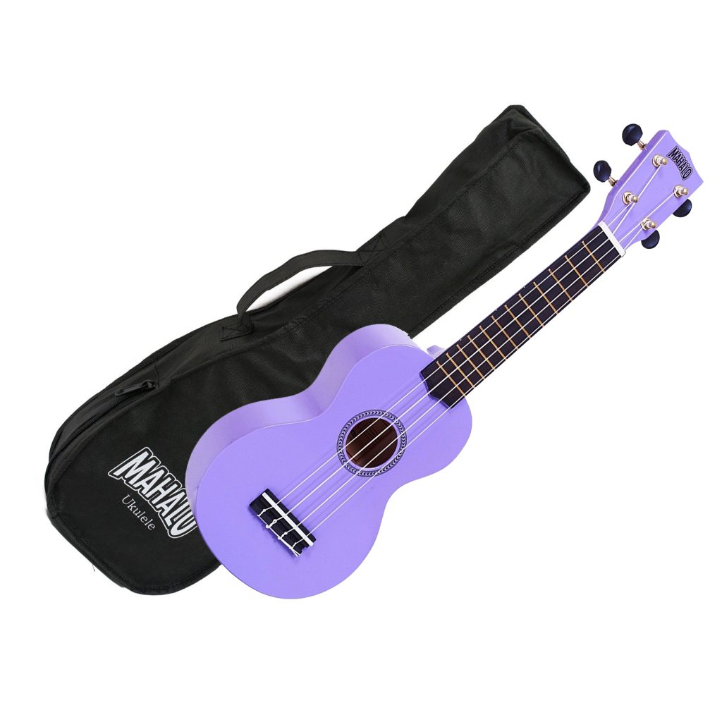 MAHALO Rainbow Series Soprano Ukulele MR1PP Purple finish Aquila Strings & Gig Bag South Coast