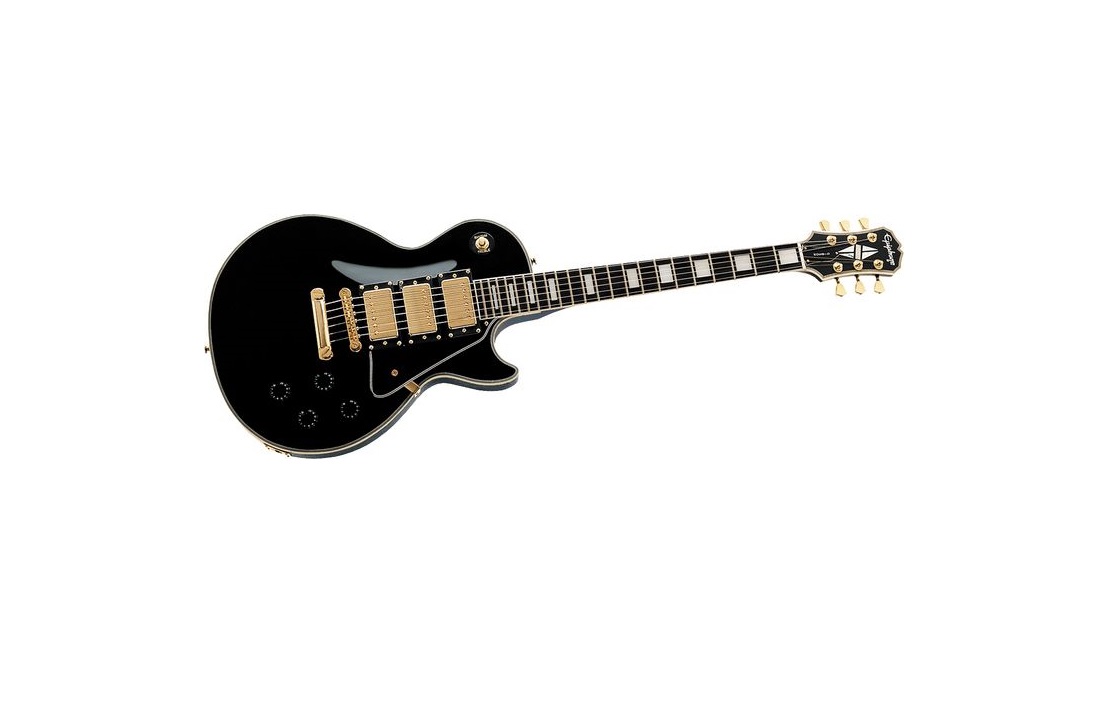 LES PAUL CUSTOM BLACK BEAUTY EPIPHONE 3 HUMBUCKER ELECTRIC GUITAR