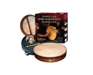 WALTONS 15 INCH DWP19415 BODHRAN IRISH DRUM GOAT SKIN w BEATER - DVD & GIG BAG