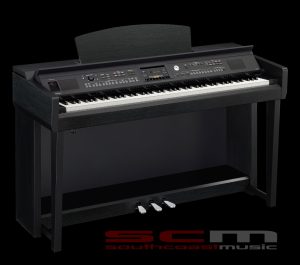 YAMAHA CVP605B Digital Piano black walnut finish with matching bench