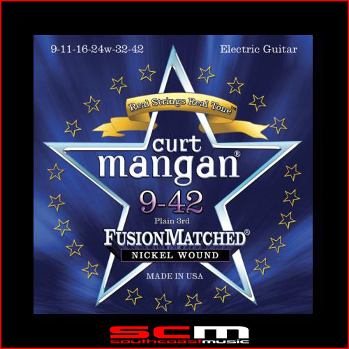 Curt Mangan Boutique Fusion Matched electric guitar string set 9–42 Made in the USA