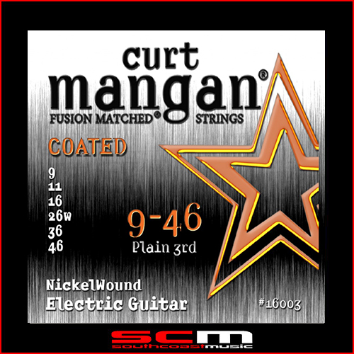 Curt Mangan Boutique Fusion Matched Nickel Wound COATED electric guitar string set 9–46 Made in the USA