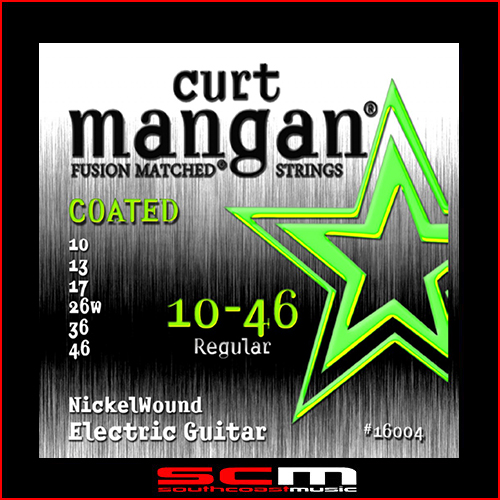 Curt Mangan Boutique Fusion Matched Nickel Wound COATED electric guitar string set 10–46 Made in the USA