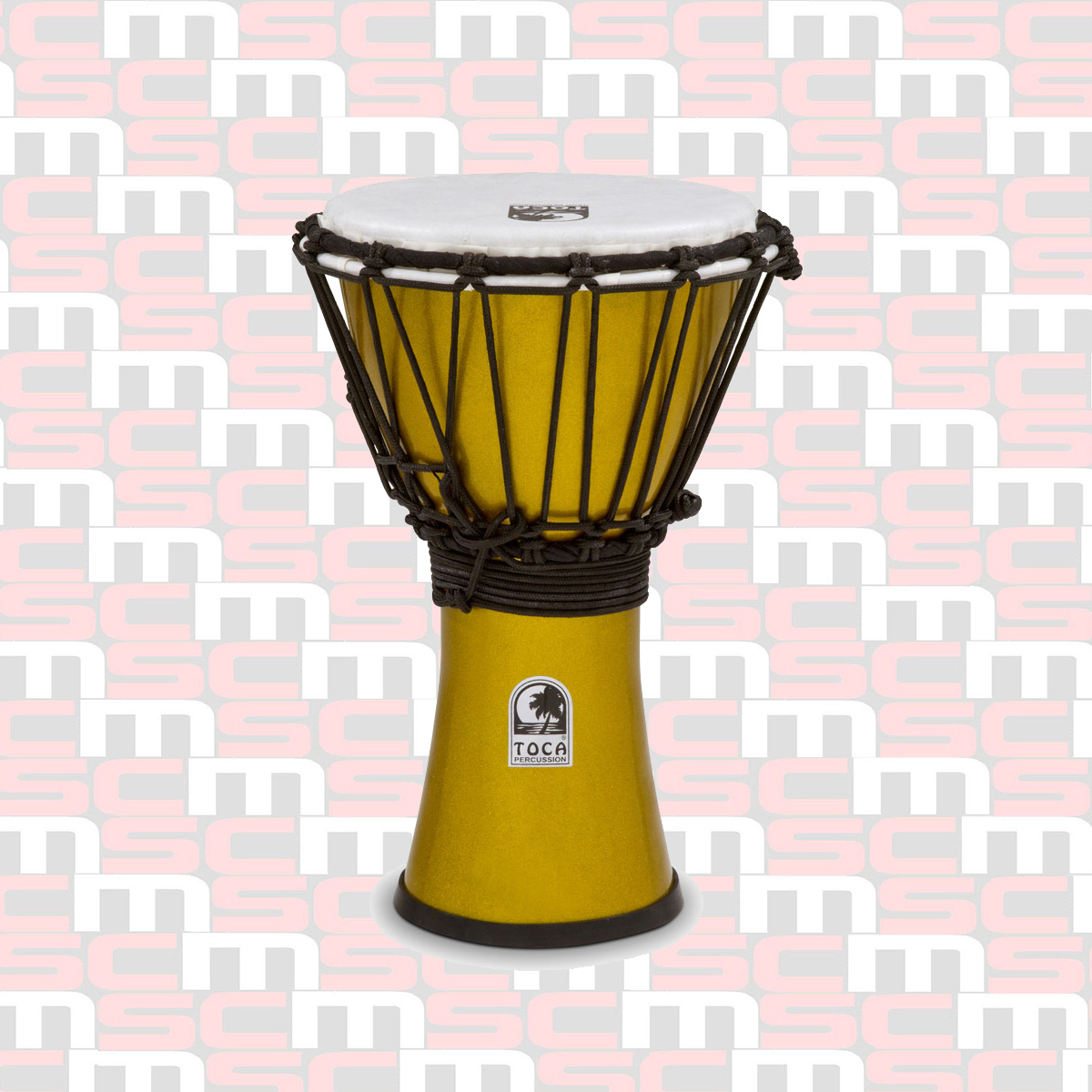 TOCA 7" FREESTYLE COLORSOUND DJEMBE - METALLIC YELLOW finish