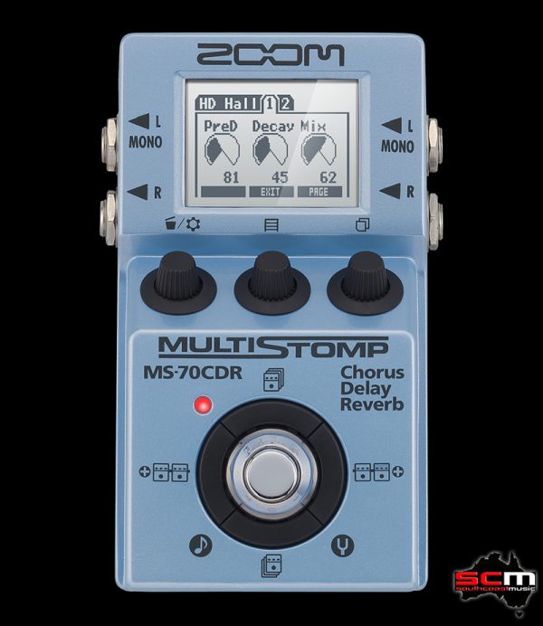 ZOOM MS 70CDR Multistomp Chorus Delay Reverb Digital Effects Processor