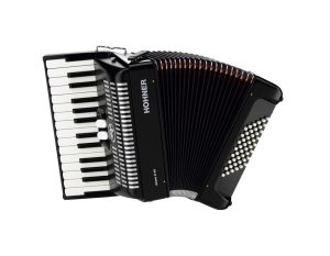 HOHNER BRAVO II 48 PIANO ACCORDION BLACK