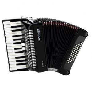 HOHNER BRAVO II 48 PIANO ACCORDION BLACK