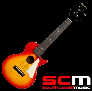 Epiphone Les Paul acoustic-electric Ukulele Heritage Cherry Sunburst finish with Gig Bag ALMOST SOLD OUT!