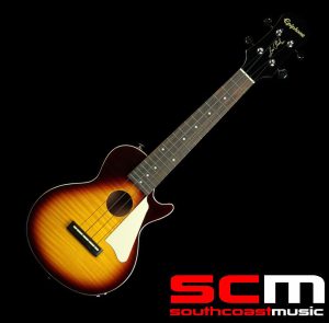 Epiphone Les Paul acoustic-electric Ukulele Vintage Sunburst finish with Gig Bag