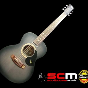 LIMITED EDITION GHOST BLACK Mini Maton EML6 Acoustic Electric Guitar with Maton Hard Case