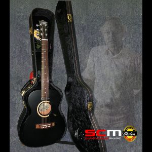LIMITED EDITION BLACK SATIN Mini Maton EML6 Acoustic Electric Guitar with Maton Hard Case