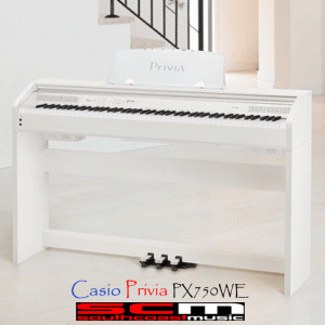 CASIO PRIVIA PX750WE 88 NOTE SATIN WHITE DIGITAL PIANO 5 YEAR WARRANTY BRAND NEW