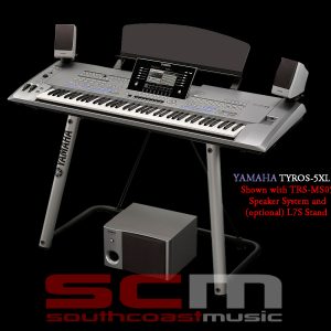 Yamaha TYROS5-XL 76 note Premium Arranger Workstation Keyboard with Sub+Satellite Speaker System