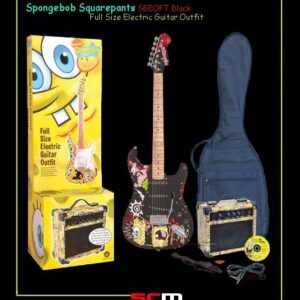 spongebob electric guitar black