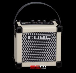 WHITE ROLAND CUBE MICRO GX PORTABLE BUSKER GUITAR AMPLIFIER WITH FREE APPS!