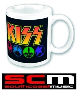 OFFICIAL LICENSED KISS LOGO BOXED COFFEE MUG CUP MASKS LOGO