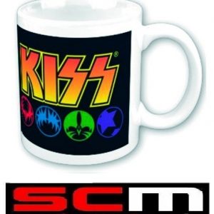 OFFICIAL LICENSED KISS LOGO BOXED COFFEE MUG CUP MASKS LOGO