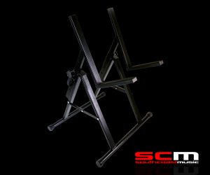 Tiltable Heavy Duty Guitar Amp and Portable PA System Stand - Height Adjustable