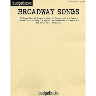 Broadway Songs Budget Book Series for Piano Vocal Guitar Songbook