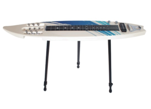 Mahalo 6 String Surfboard Shaped Lapsteel  Lap Steel Guitar with Bag & Stand
