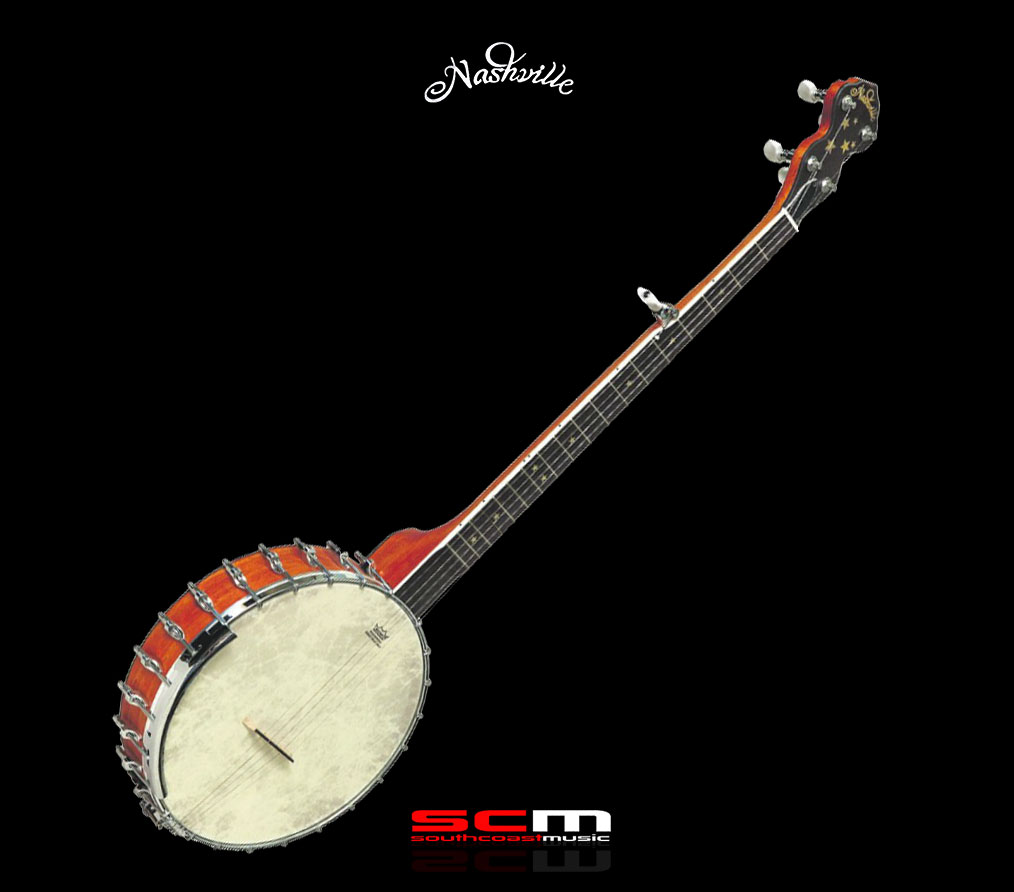 Nashville NBJ42 Open Back 5 String Banjo 24 Brackets Professionally