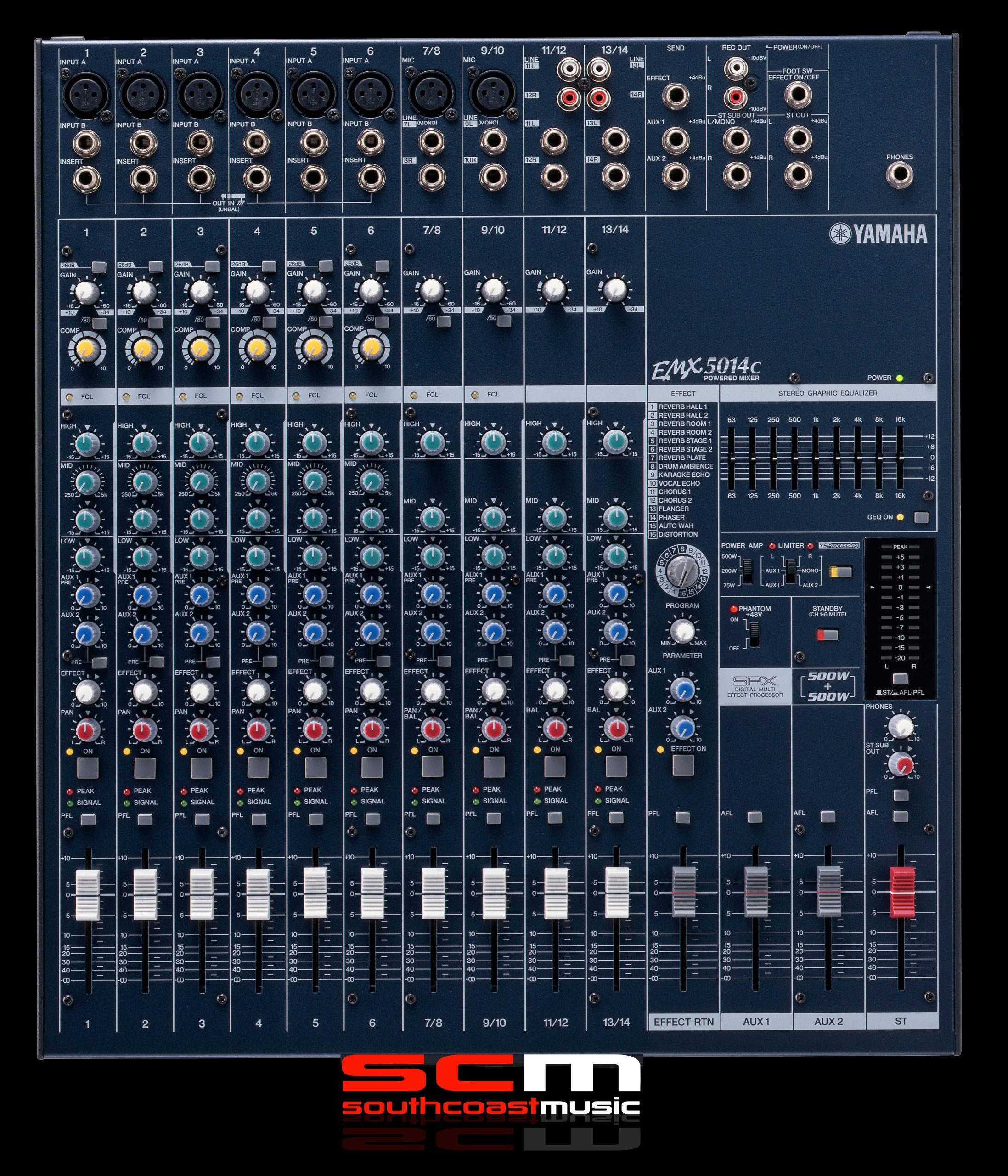 Yamaha EMX5014C 1000 watt Powered Mixer FIVE Year Warranty